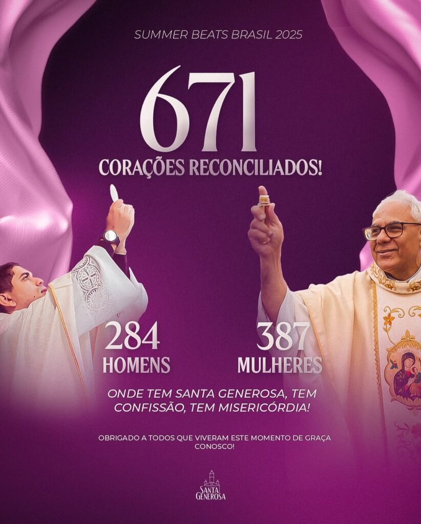 Nosso Confessometro no Summer Beats foi simplesmente incrivel 🙌Foram 671 coracoes reconciliado