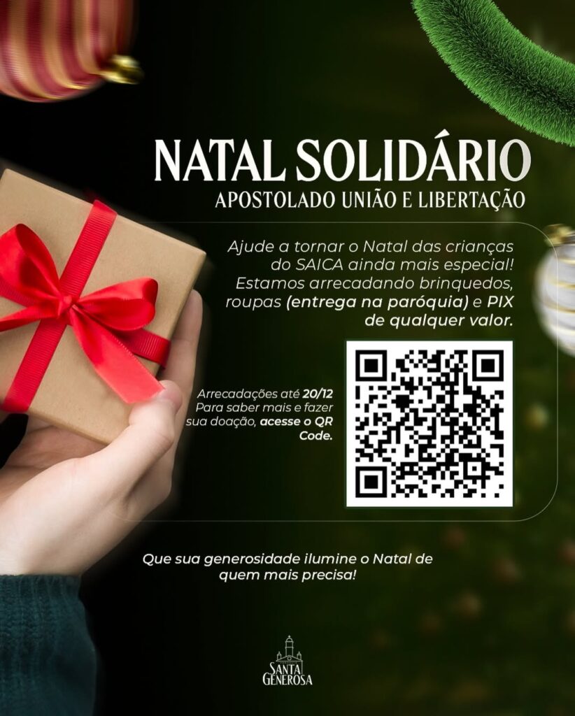 Sua generosidade ilumina o Natal